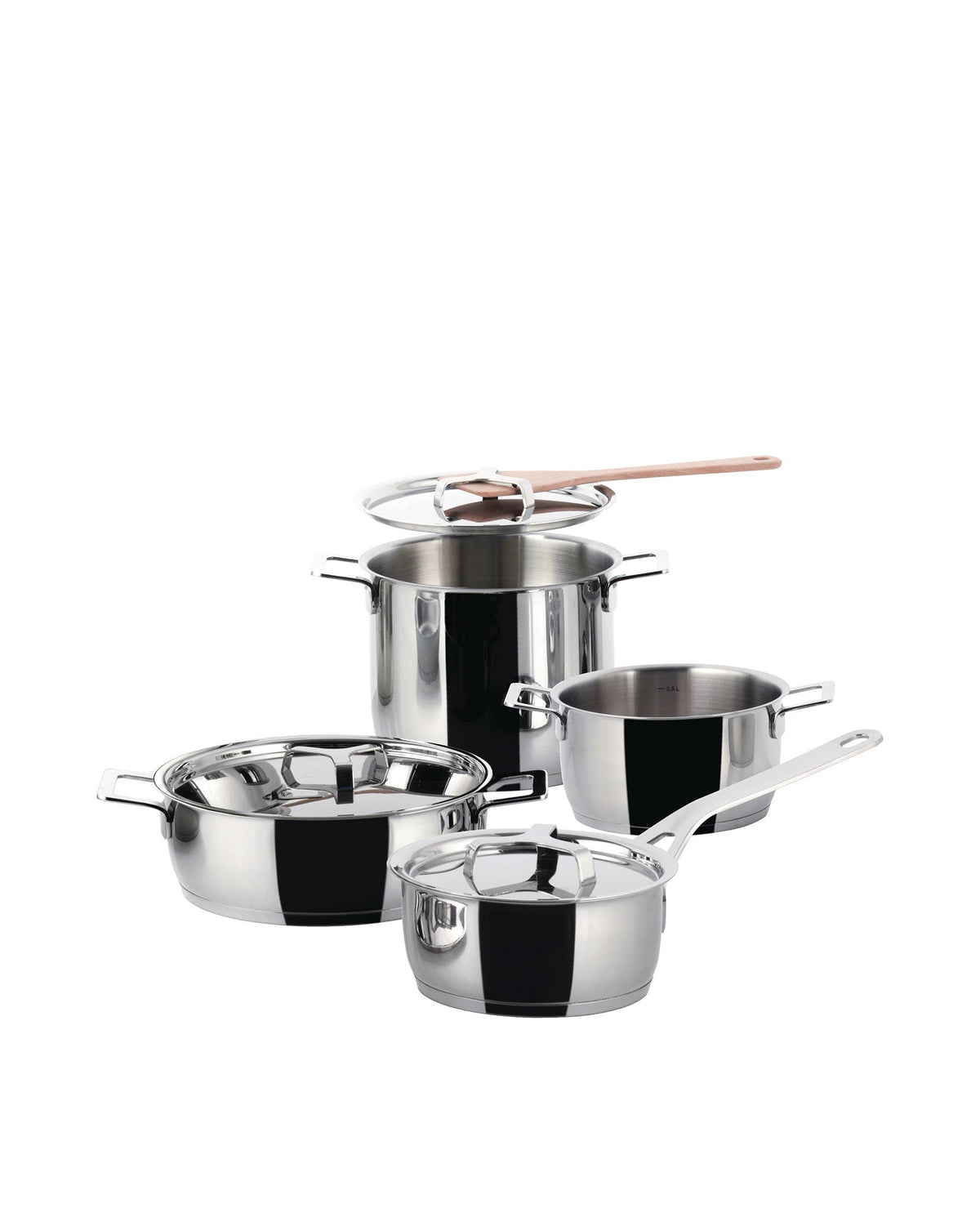 Pots&Pans Pots And Pans Set 7 Pieces By Jasper Morrison | ALESSI