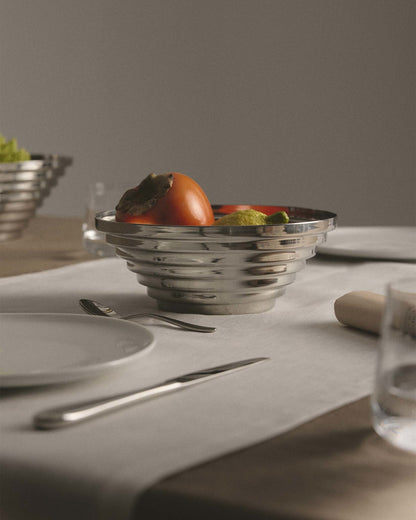 Maya: Round Basket in Steel By Giulio Confalonieri | ALESSI