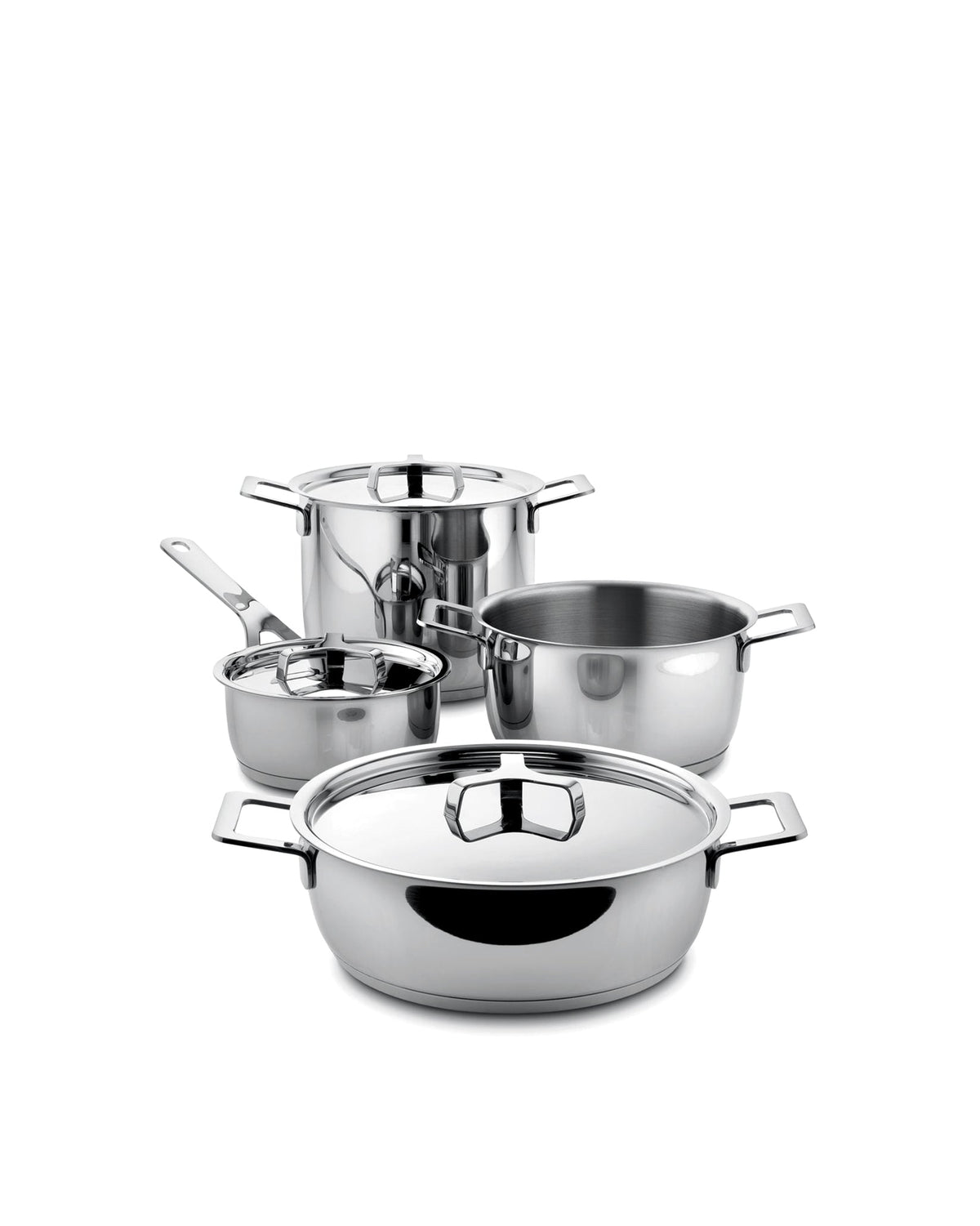 Pots&Pans Pots And Pans Set 7 Pieces By Jasper Morrison | ALESSI