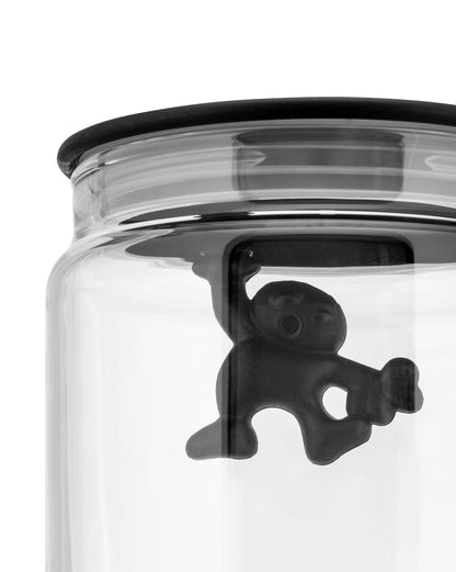 Gianni A Little Man Holding On Tight Glass Jar By Mattia Di Rosa | ALESSI