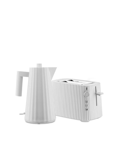 Plissé: White Kettle & Toaster Set By M. De Lucchi | ALESSI