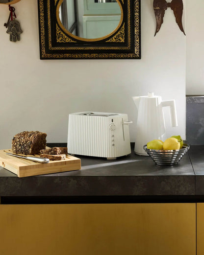 Plissé: White Kettle & Toaster Set By M. De Lucchi | ALESSI