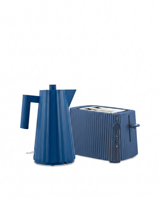 Plissé: Blue Kettle & Toaster Set By M. De Lucchi | ALESSI