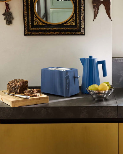 Plissé: Blue Kettle & Toaster Set By M. De Lucchi | ALESSI