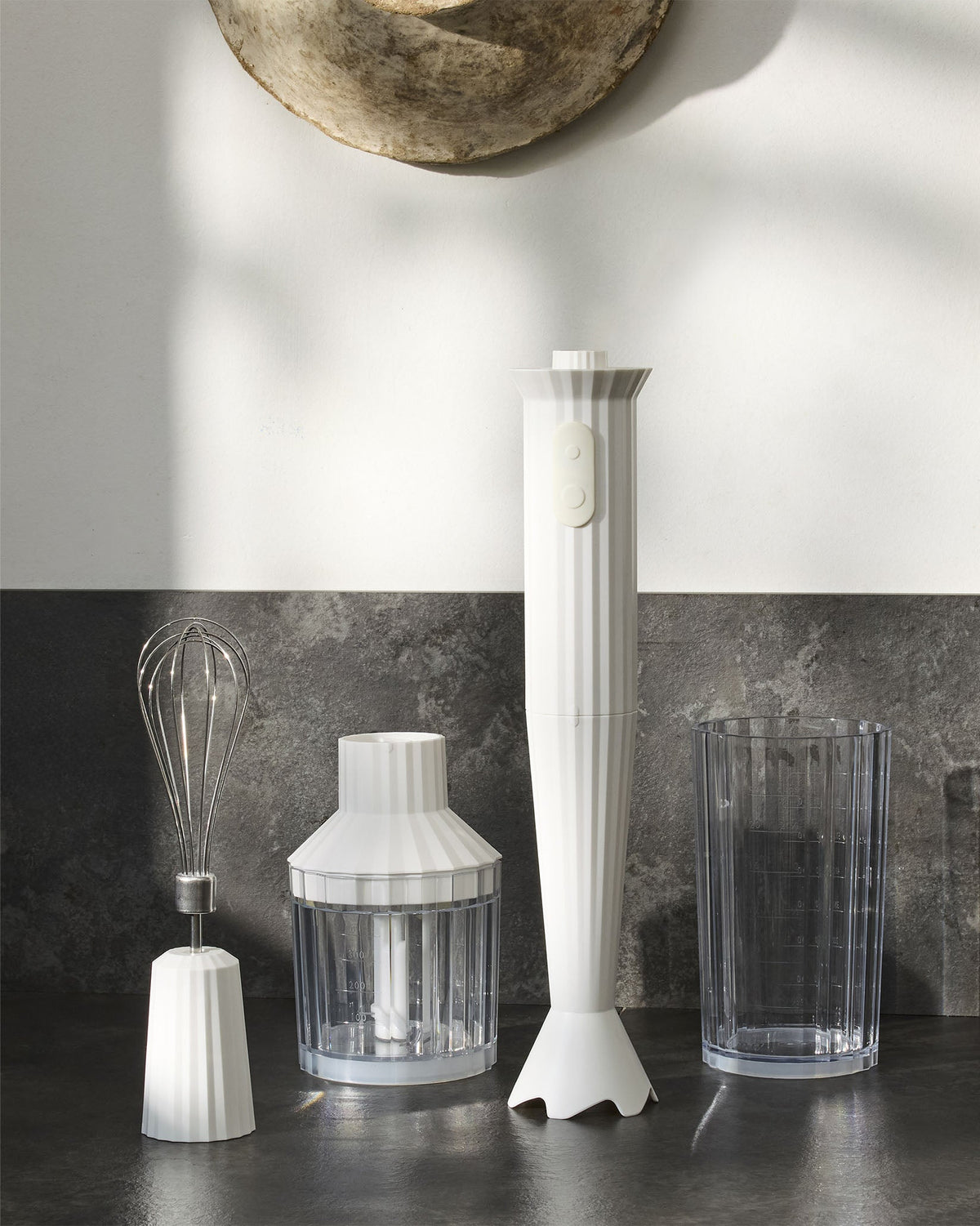 Plissé Hand Blender Set - European Plug By Michele De Lucchi | ALESSI