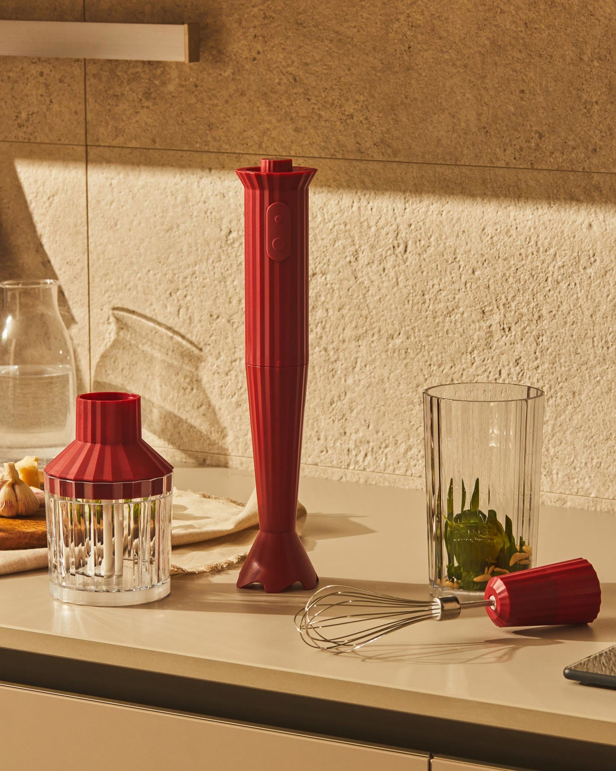 Plissé Hand Blender Set - European Plug By Michele De Lucchi | ALESSI
