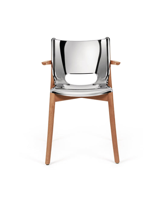 Poêle Collection - Monoshell chair with armrests | ALESSI