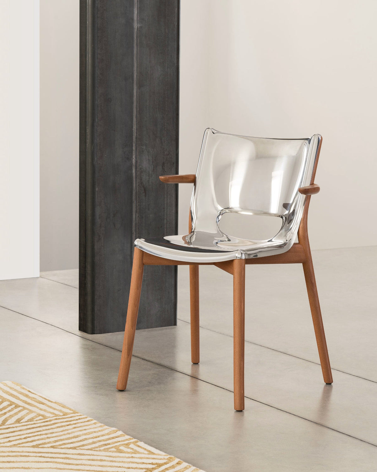 Poêle Collection - Monoshell chair with armrests | ALESSI