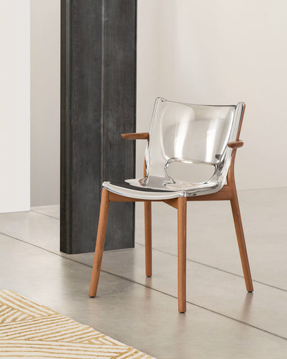 Poêle Collection - Monoshell chair with armrests | ALESSI