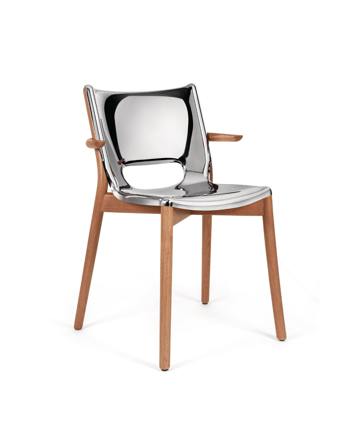 Poêle Collection - Monoshell chair with armrests | ALESSI