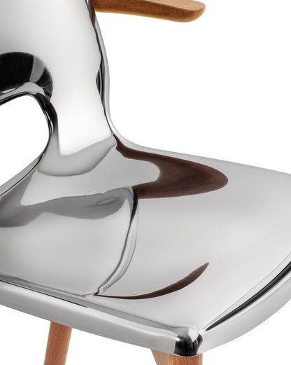Poêle Collection - Monoshell chair with armrests | ALESSI