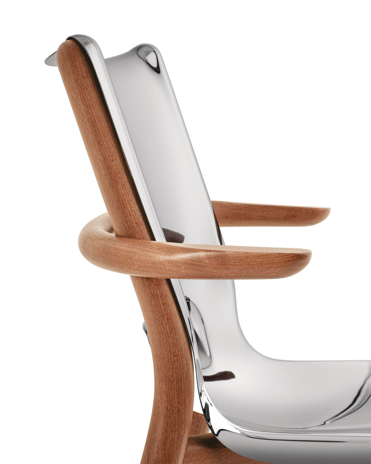 Poêle Collection - Monoshell chair with armrests | ALESSI