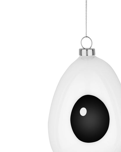 Holly: 2 hand-painted blown glass Christmas baubles | ALESSI