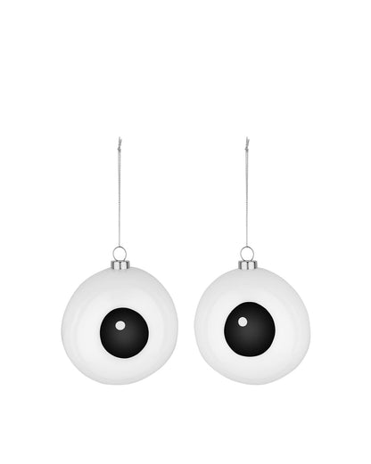 Carol: Set of 2 blown glass Christmas baubles | ALESSI