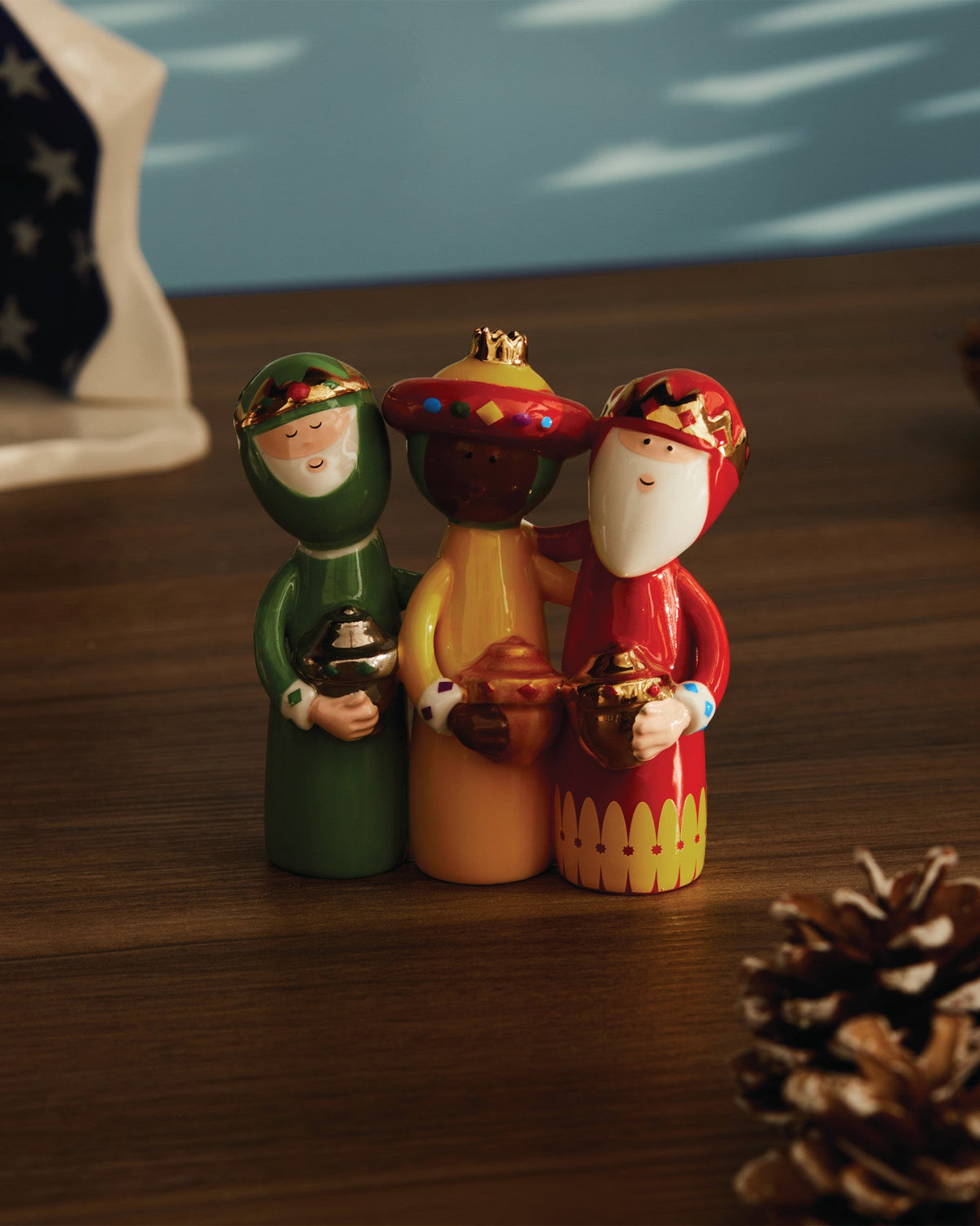 Uno, Due, Tre Re Magi Christmas Figurine in Porcelain | ALESSI
