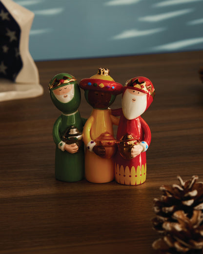 Uno, Due, Tre Re Magi Christmas Figurine in Porcelain | ALESSI