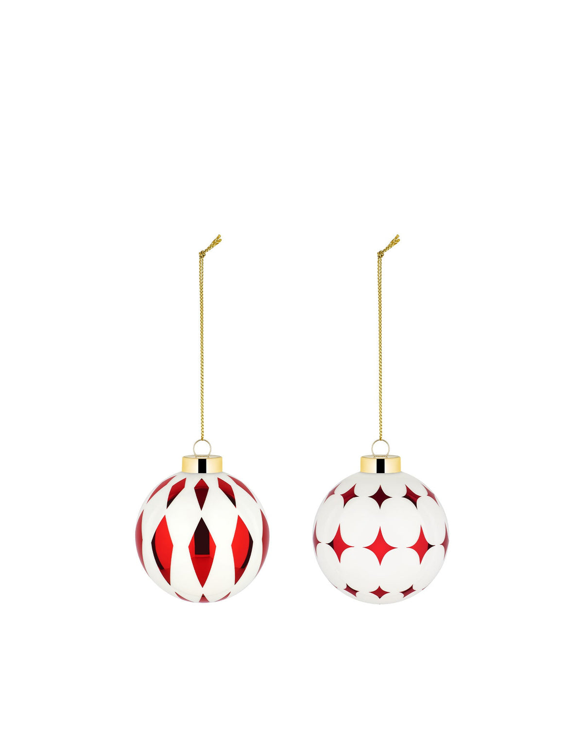 Delight: Set of 2 blown glass Christmas tree baubles | ALESSI