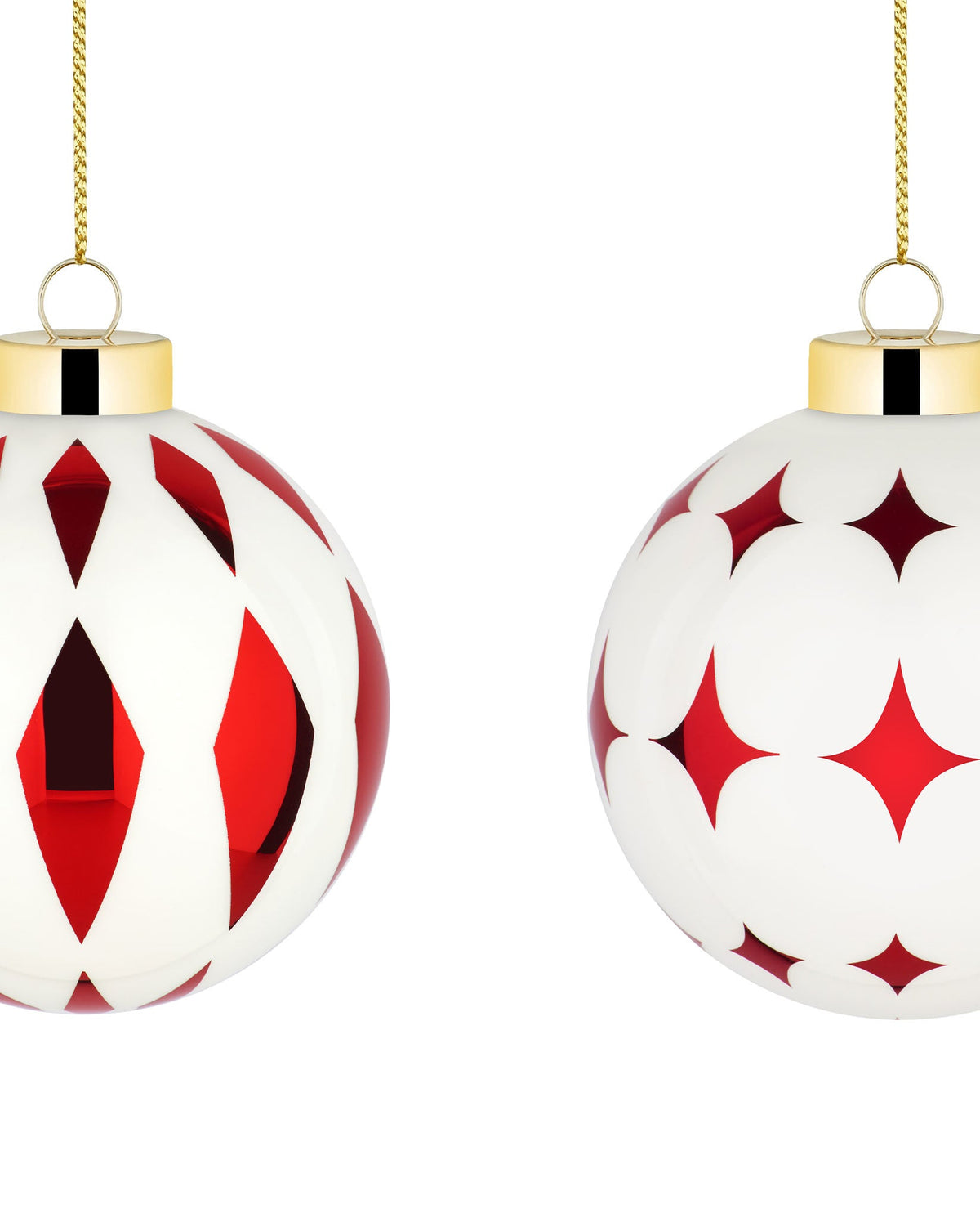 Delight: Set of 2 blown glass Christmas tree baubles | ALESSI