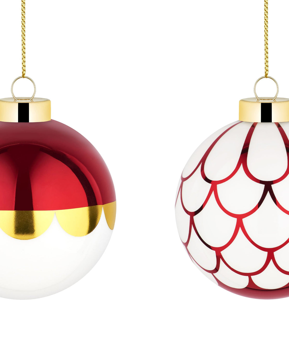 Delight: Set of 2 blown glass Christmas baubles | ALESSI