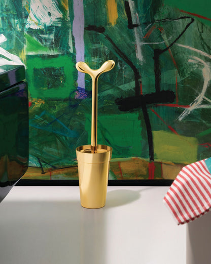 Merdolino Gold: Toilet brush by Stefano Giovannoni | ALESSI