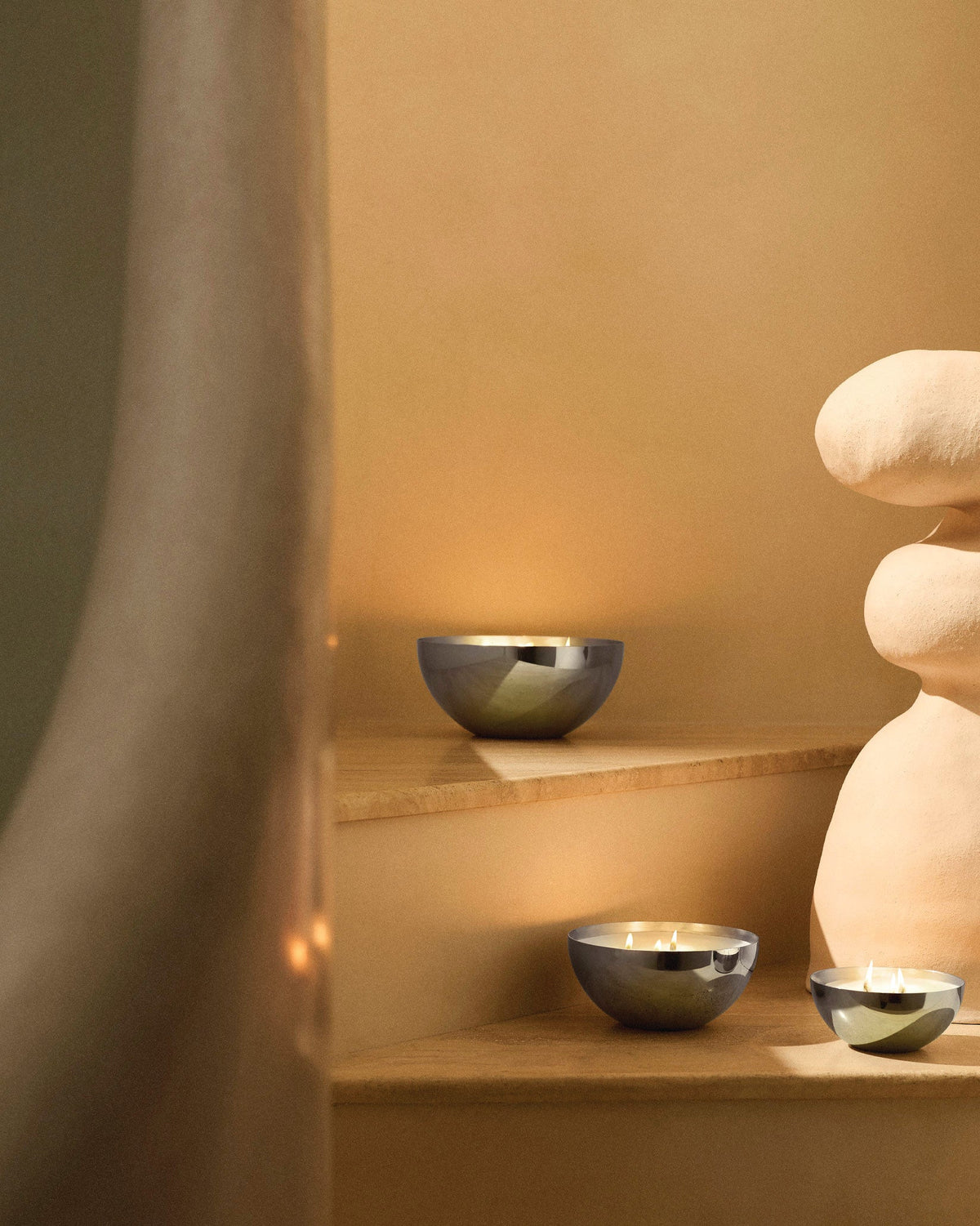 Rocc: Candle by Michael Anastassiades - 4 Waxed Wicks | ALESSI