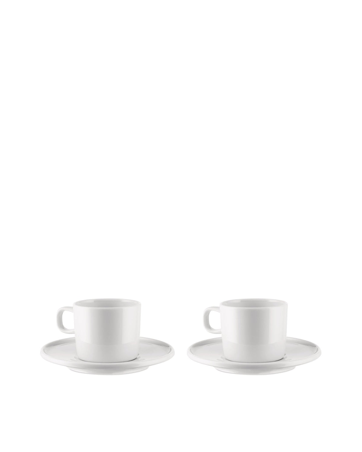PlateBowlCup: Set of two mocha cups with saucers | ALESSI