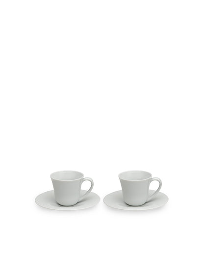 KU - Set of two mocha cups with saucers | ALESSI