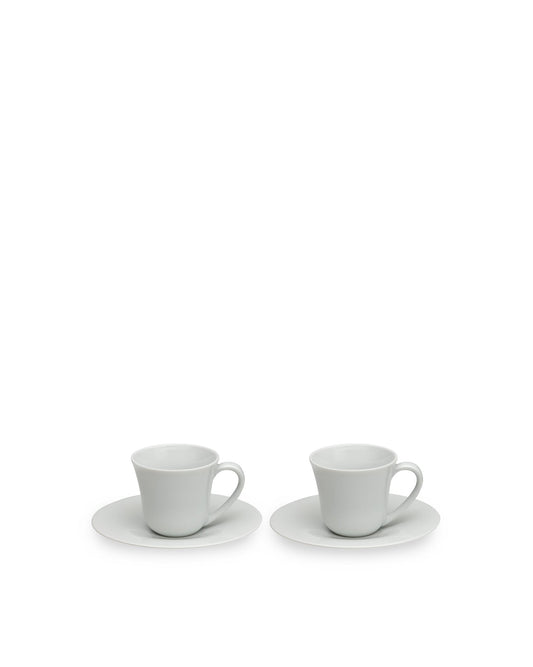 KU - Set of two mocha cups with saucers | ALESSI