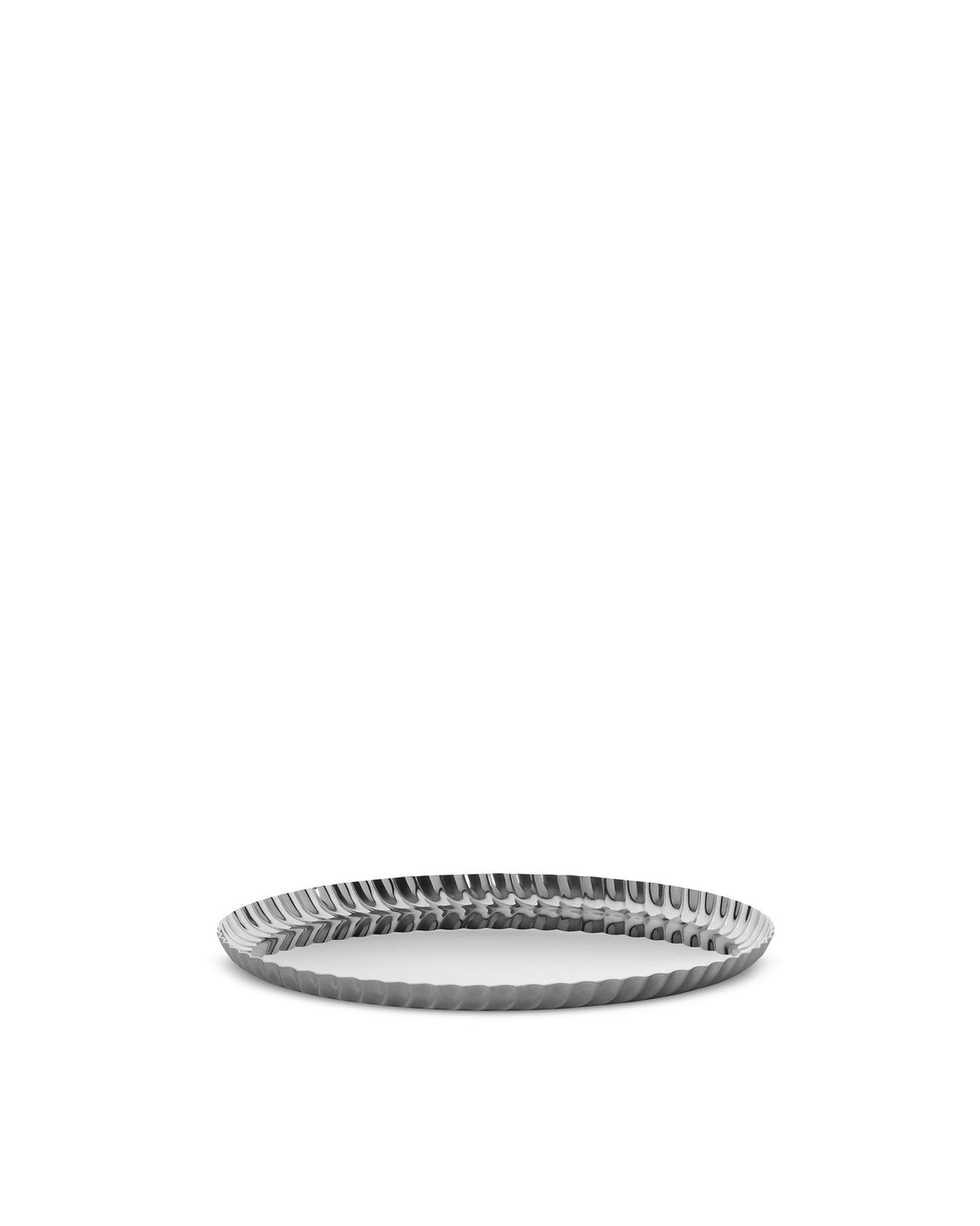 Pleats: Round Tray in Stainless Steel by Jin Kuramoto | ALESSI