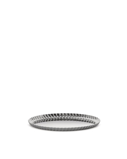 Pleats: Round Tray in Stainless Steel by Jin Kuramoto | ALESSI