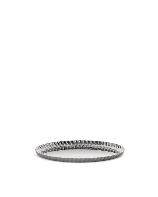 Pleats: Round Tray in Stainless Steel by Jin Kuramoto | ALESSI