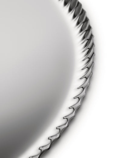 Pleats: Round Tray in Stainless Steel by Jin Kuramoto | ALESSI