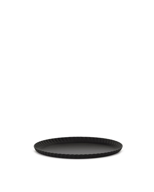 Pleats: Black Round tray by Jin Kuramoto | ALESSI