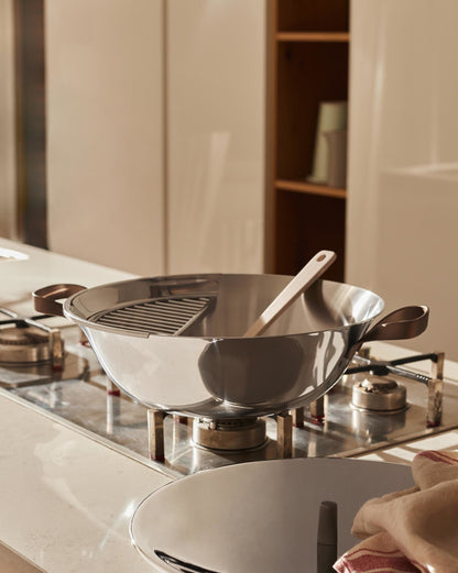 Edo Wok With Lid In Stainless Steel | ALESSI