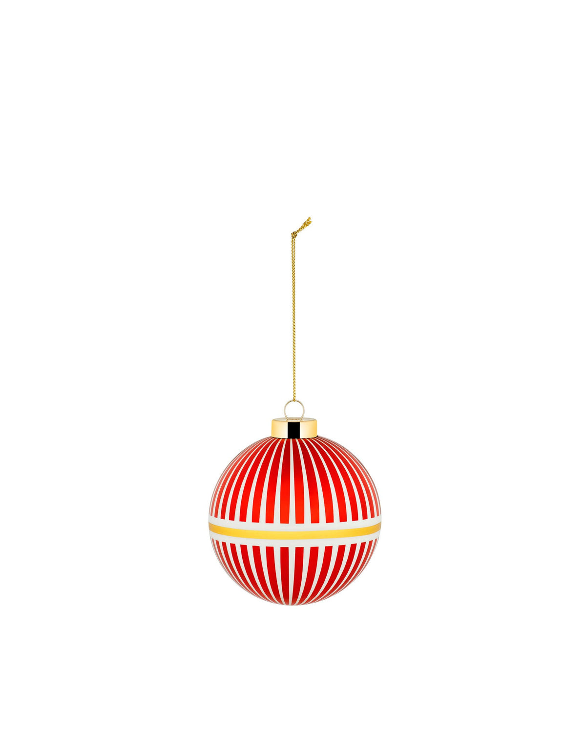 Delight Christmas white, red & gold bauble | ALESSI