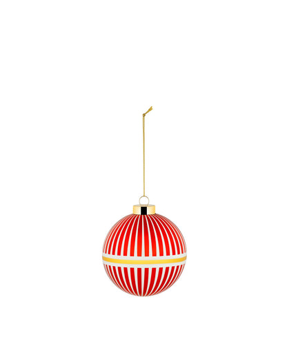Delight Christmas white, red & gold bauble | ALESSI
