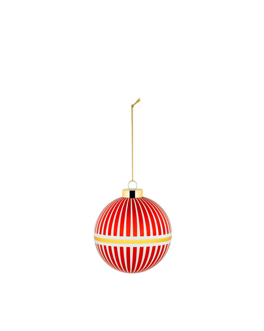 Delight Christmas white, red & gold bauble | ALESSI