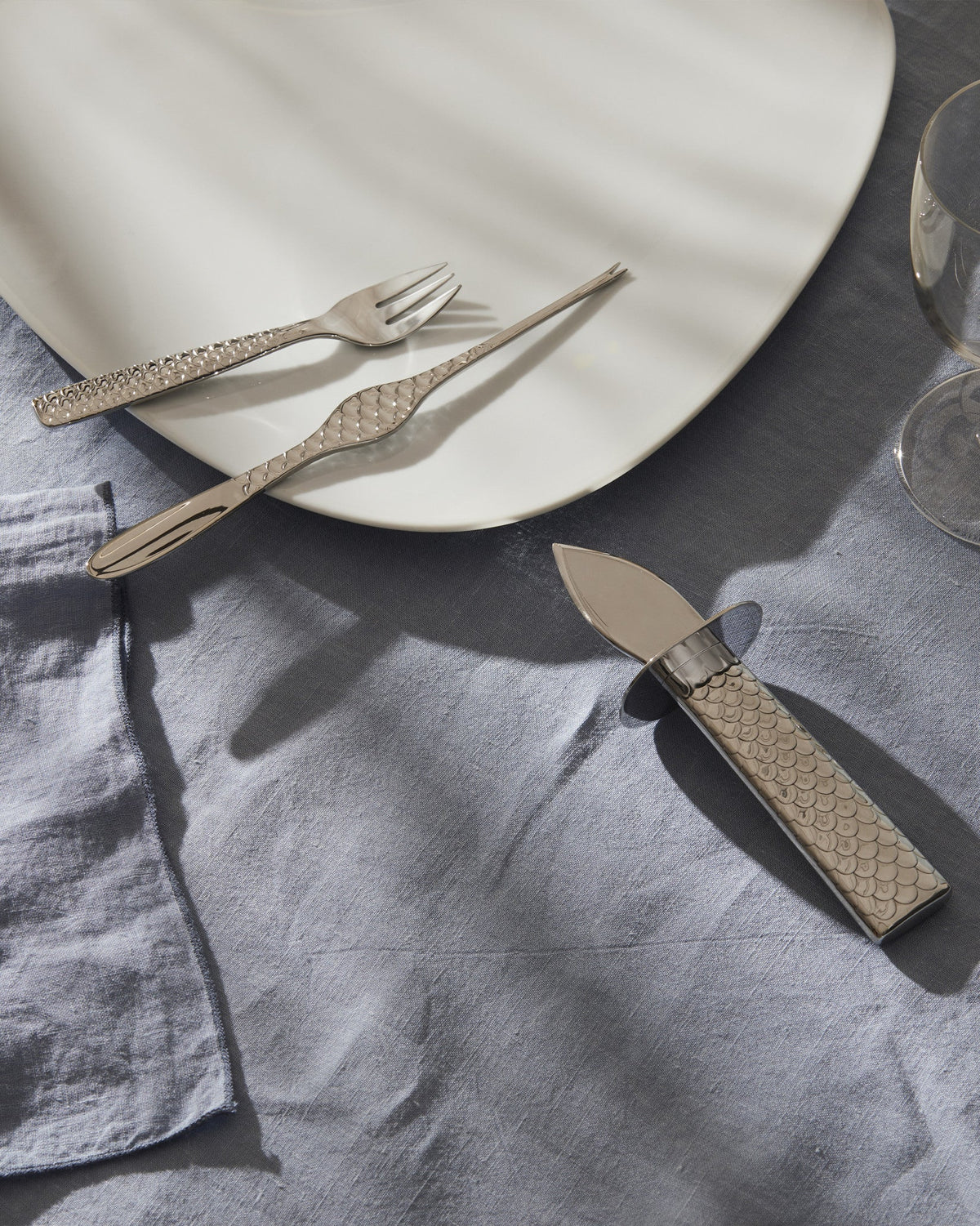 Colombina Fish Set Of 4 Oyster And Clam Forks | ALESSI